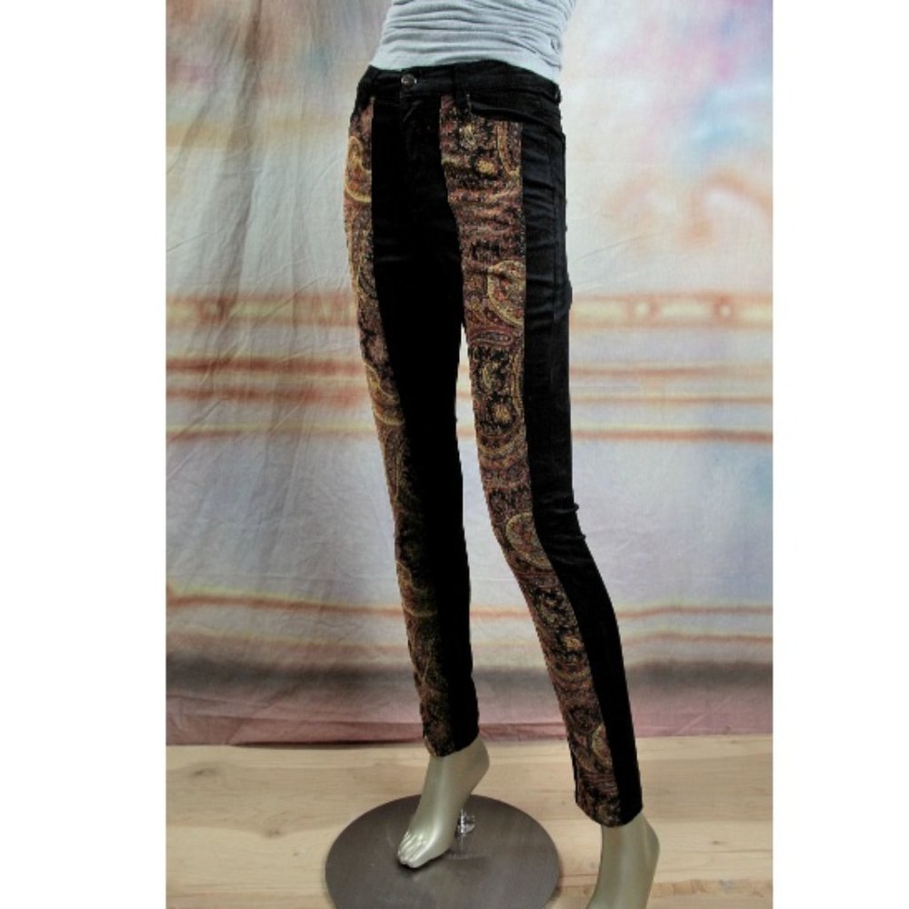 NWT MINKPINK Paisley Velvet High Rise Hendrix Pants XS